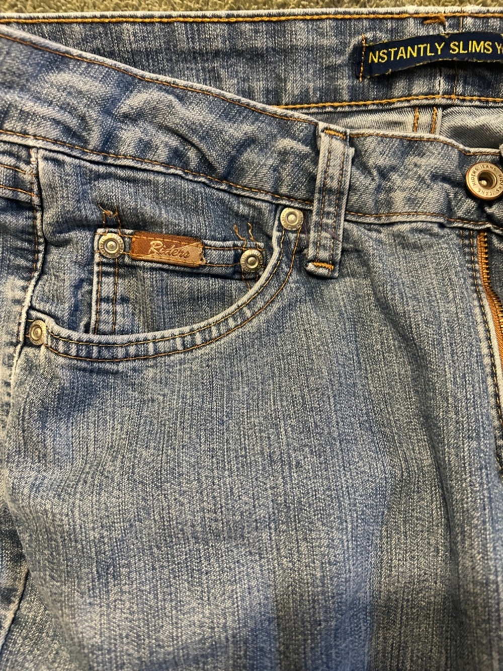 Riders Light Wash Denim Jeans - Blue 19” Inseam